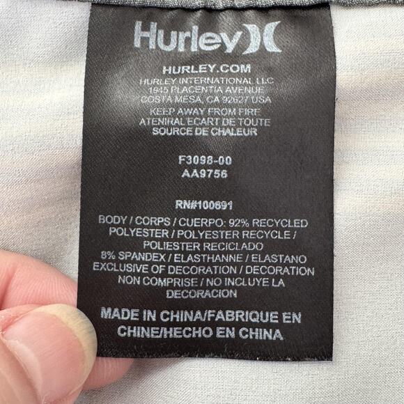 Hurley Phantom Board Shorts Mens 36 Green Yellow Stripe Swim Trunks Surf Pocket - Picture 9 of 10